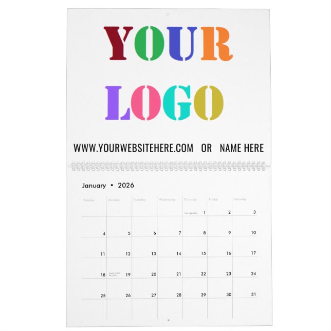 Exemple de logo personnalisé et de calendrier prof (Jan 2026)