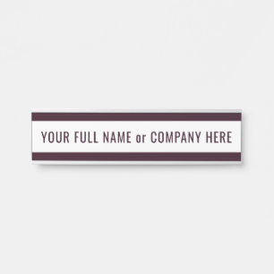 Exemple de plaque de porte de bureau d'entreprise