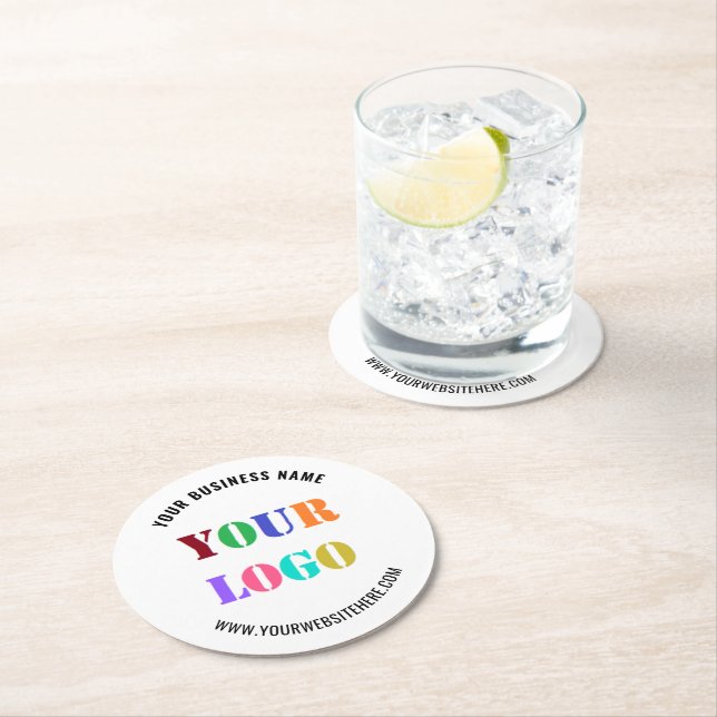 Exemple de sous-verre en papier promotionnel avec  (En situation)