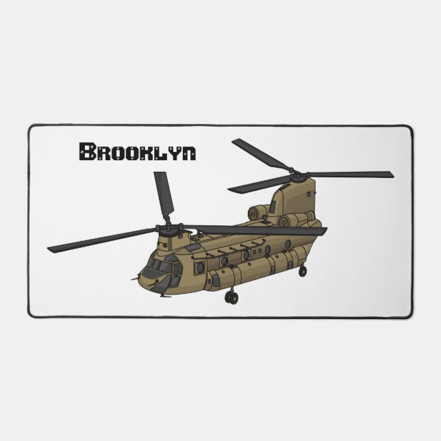 Exemple d'hélicoptère militaire Chinook (Recto)