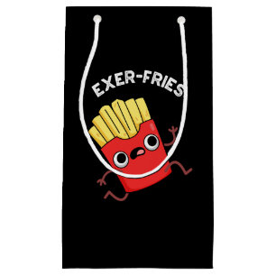 Exer fries Funny Fries Puns Dark BG Kleine Geschenktüte