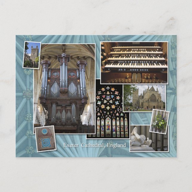 Exeter Cathedral montage Angleterre, carte postale (Devant)