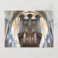 Exeter Cathedral organ, Devon, England, Postkarte