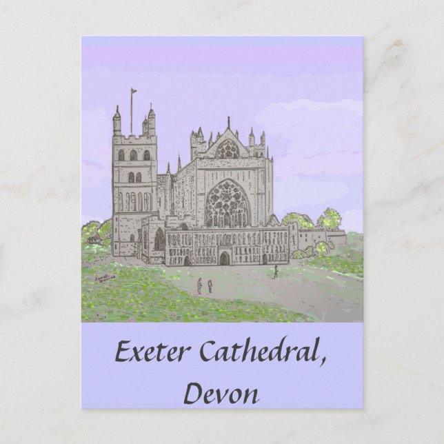 Exeter Cathedral Postkarte (Vorderseite)