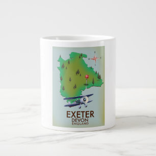Exeter Devon Vintage Reiseplakat Jumbo-Tasse