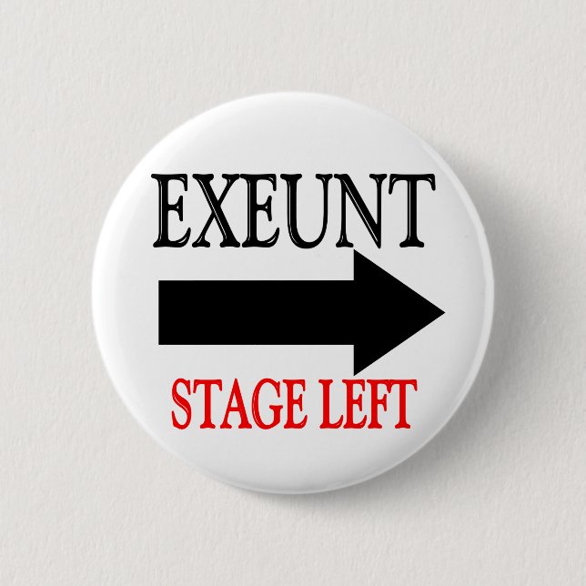 Exeunt Bühne verlassen Button (Vorderseite)