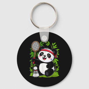 Exhausted Badminton Panda - Funny Niedlich Shuttle Schlüsselanhänger