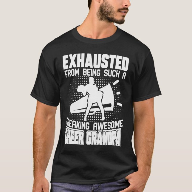 Exhausted From Being Such A Freaking Awesome Cheer T-Shirt (Vorderseite)
