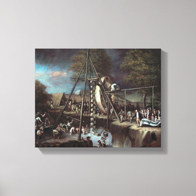 Exhumierung des Mastodon, 1806 Leinwanddruck (Vorderseite)