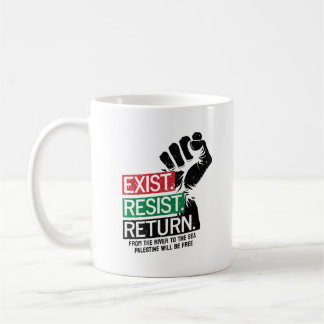 Exist Resist Rückkehr Palästina wird frei sein Kaffeetasse