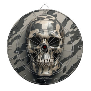 EXISTENTIAL LITE Memento Mori Camouflage Skull Dartscheibe