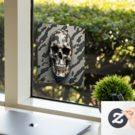 EXISTENTIAL LITE Memento Mori Camouflage Skull Fensteraufkleber