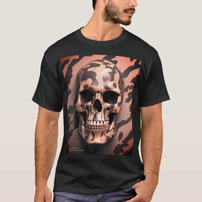 EXISTENTIAL LITE Memento Mori Camouflage Skull Tsh T-Shirt (Vorderseite)