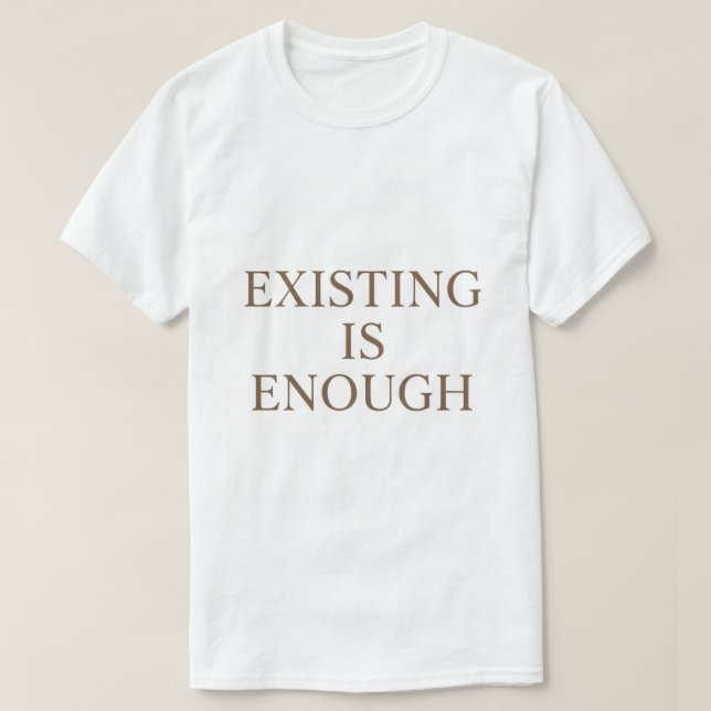Existentielles Meme-Minimal-Design T-Shirt (Design vorne)