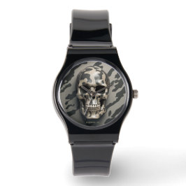 EXISTENZIAL LITE Memento Mori Camouflage Skull Uni Armbanduhr