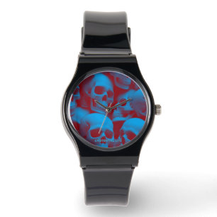 EXISTENZIAL LITE Skulls 1b Silicone Strap Unisex Armbanduhr