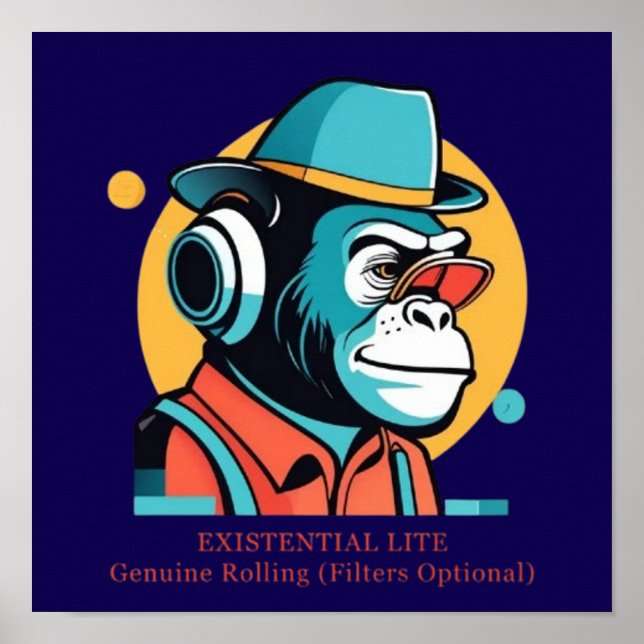 EXISTENZIAL LITE Toon Chimp Poster (Vorne)