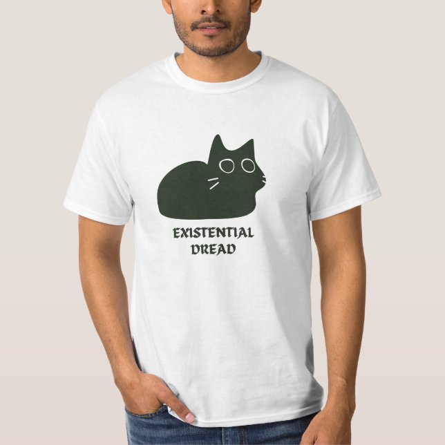 Existenzielle-Angst-Katze T-Shirt (Vorderseite)