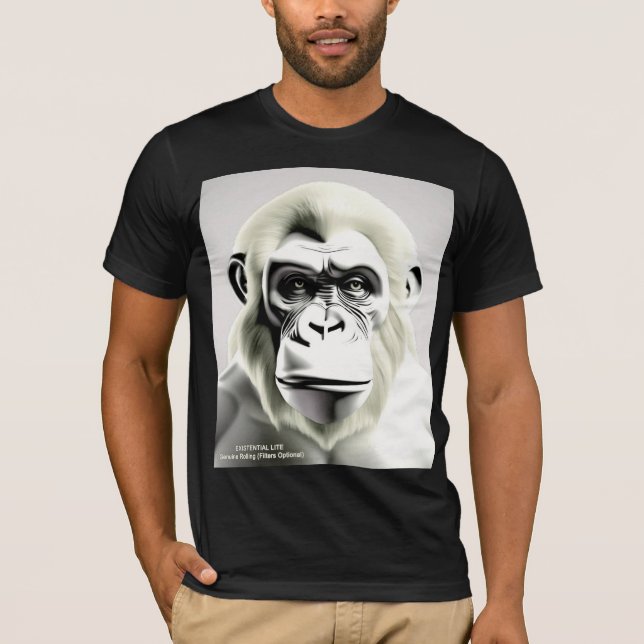 EXISTENZIELLE LITE Ape Ecru Unisex T - Shirt (Vorderseite)