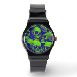 EXISTENZIELLE LITE Skulls 1a Unisex Silicone Strap Armbanduhr