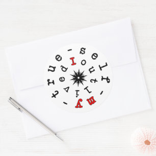 Existenzielles Motto: Ich habe mein wahres Selbst Runder Aufkleber