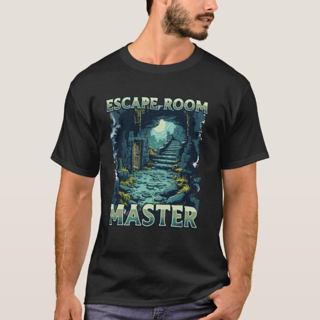 Exit Room Puzzle Challenge Escape Room Master T-Shirt (Vorderseite)