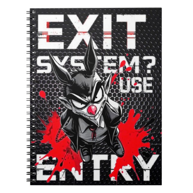 EXIT THE SYSTEM? Notebook Notizblock (Vorderseite)