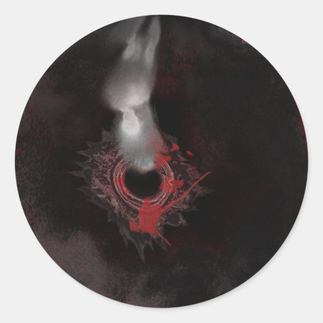 Exit Wound Runder Aufkleber (Vorderseite)