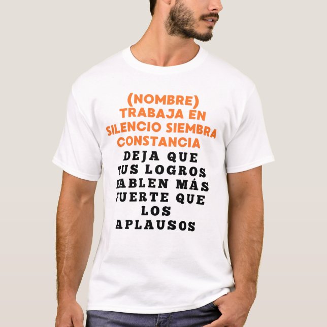 EXITO REGALO PERSONALIZADO PARA (NOMBRE) T-Shirt (Vorderseite)