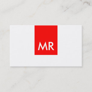 Exklusiv in Monogramm, rot, besonders Visitenkarte