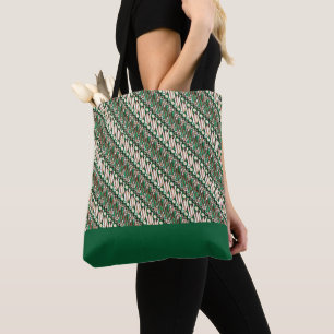 Exklusive Batik Parang Two Tone Muster Green Tasche