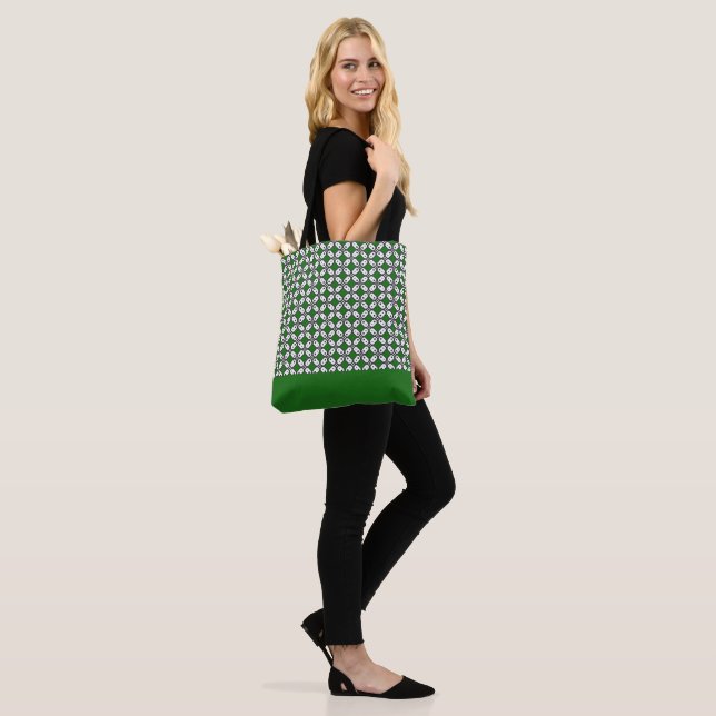 Exklusive Batik-Zweitönermuster Grüne Edition Tasche (Am Model)