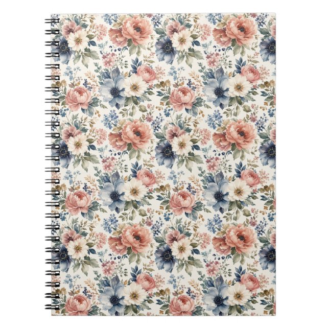 Exklusive handgemalte Aquarell-Cluster Notizblock (Vorderseite)