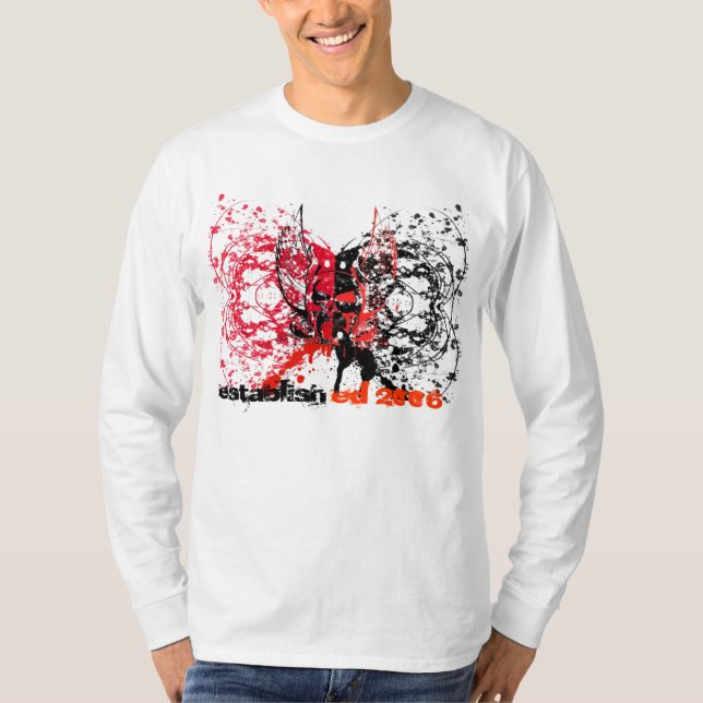 Exklusive Langspielplatte schwärzte langes T-Shirt (Vorderseite)