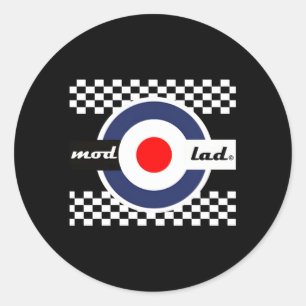 Exklusive Mod Lad Mod Scooter Original-Arbeit Runder Aufkleber