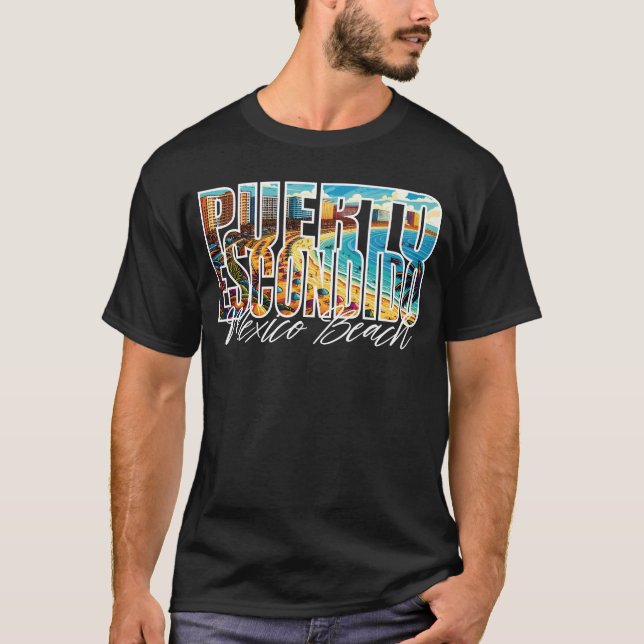 Exklusive Puerto Escondido Beach Liebhaber Urlaub T-Shirt (Vorderseite)
