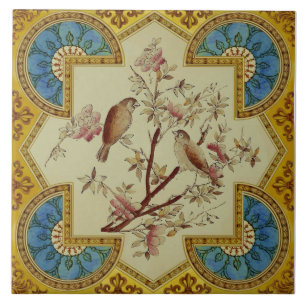 Exklusive Repro-Hand-Glasierte Vögel Viktorianisc Fliese