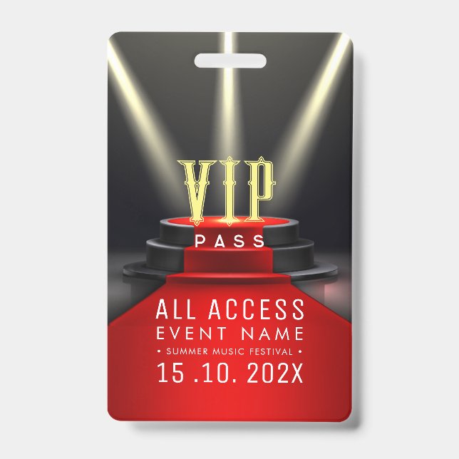 Exklusive VIP-Access-Veranstaltung Ausweis (Vorderseite)