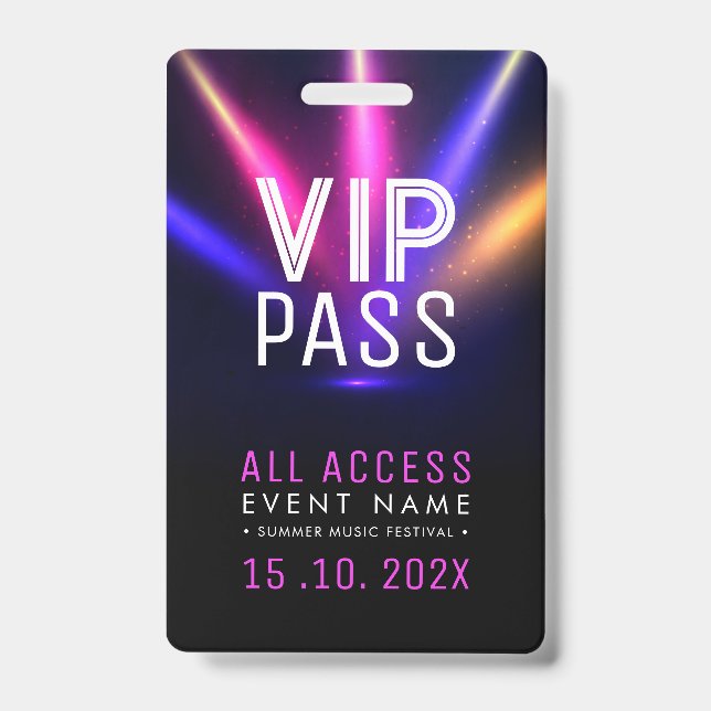 Exklusive VIP-Access-Veranstaltung Ausweis (Vorderseite)