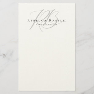 Exklusiver einzigartiger Monogramm-Profilname Briefpapier