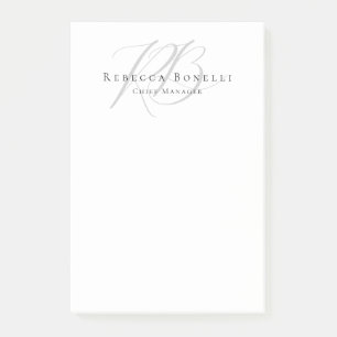 Exklusiver einzigartiger Monogramm-Profilname Post-it Klebezettel