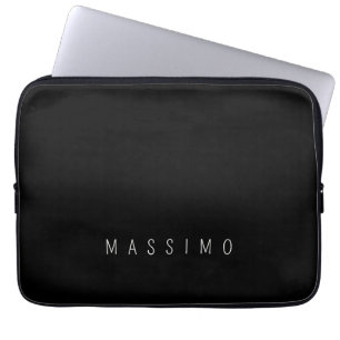 Exklusiver persönlicher klassischer schwarzer weiß laptopschutzhülle