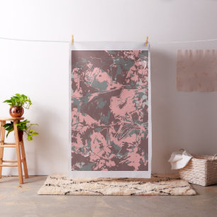 Exklusives, braunes rosa Muster Stoff
