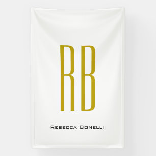 Exklusives einzigartiges Gold-Farben-Monogramm Mod Banner