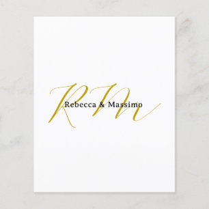 Exklusives einzigartiges Gold-Farben-Monogramm Mod Flyer