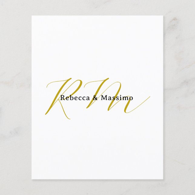Exklusives einzigartiges Gold-Farben-Monogramm Mod Flyer (Vorne)