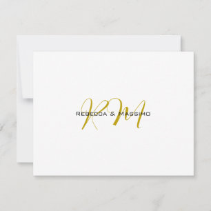 Exklusives einzigartiges Gold-Farben-Monogramm Mod Mitteilungskarte