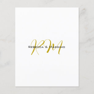 Exklusives einzigartiges Goldfarben-Monogramm mode Flyer