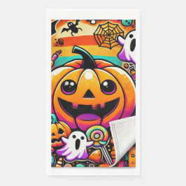 Exklusives Halloween Napkins-Spooky Pumpkin & Ghos Serviette