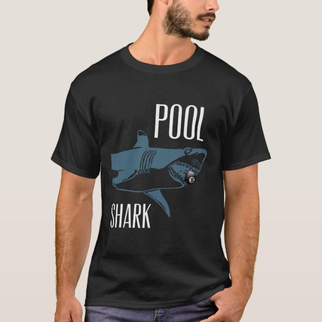 Exklusives Pool Shark Billiards Hustler T Shirt fü (Vorderseite)